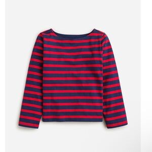 J. Crew Long Sleeve Top 100% cotton - Navy and Red Stripes